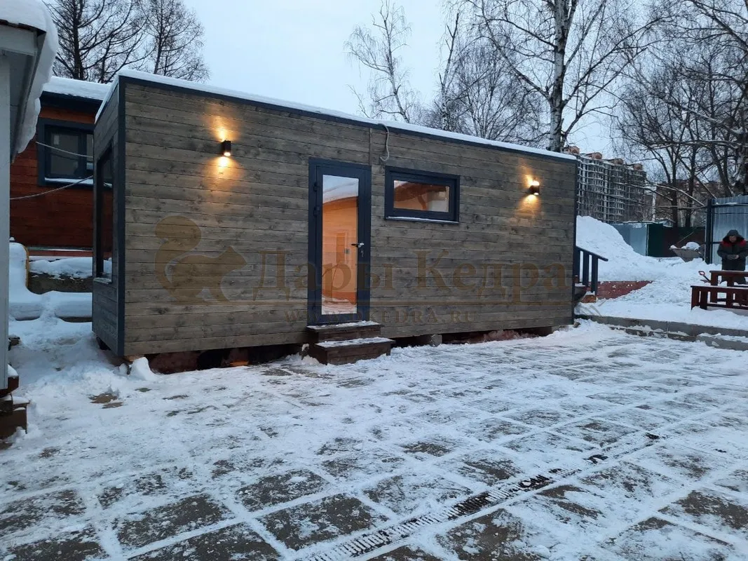 Утеплённый зимний кемпинг-дом «Панорама» с боковым входом