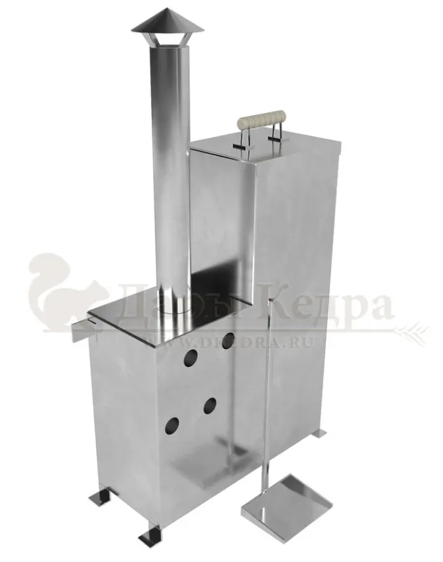 Печь погружная для купели фурако с дровяным отоплением (с циркуляционными отверстиями)